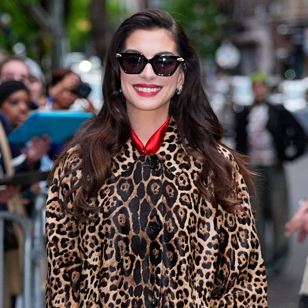 Anne Hathaway wows in red-hot dress and killer heels