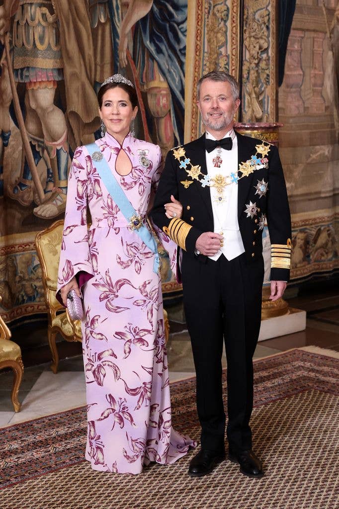 STOCKHOLM, SWEDEN - APRIL 30: Queen Mary of Denmark and King Frederik X of Denmark attend the gala dinner during the 80th Birthday celebrations of King Carl XVI Gustaf of Sweden at Royal Palace on April 30, 2026 in Stockholm, Sweden.  (Photo by Michael Campanella/Getty Images)