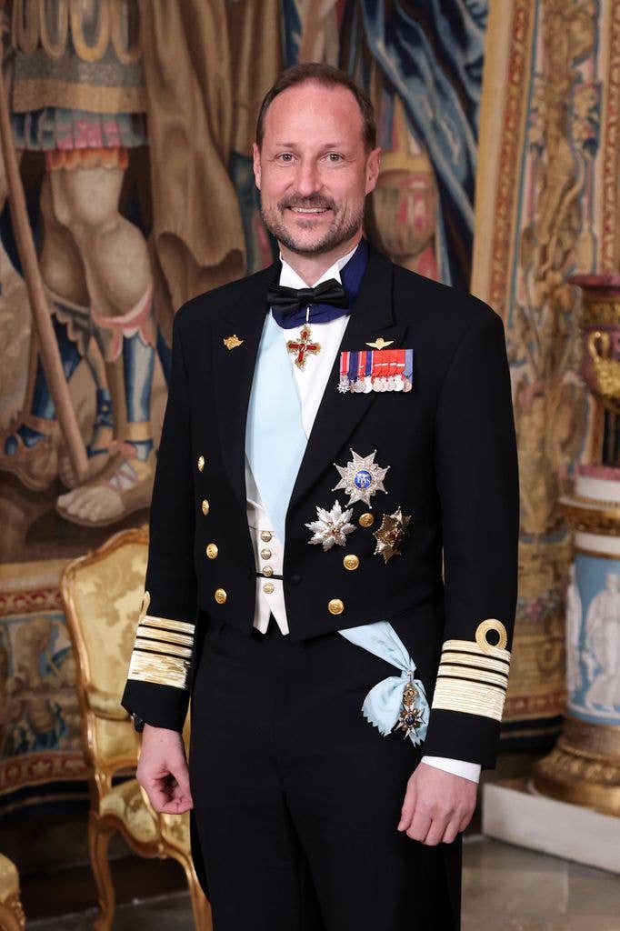 Crown Prince Haakon of Norway attends the gala dinner during the 80th Birthday celebrations of King Carl XVI Gustaf 