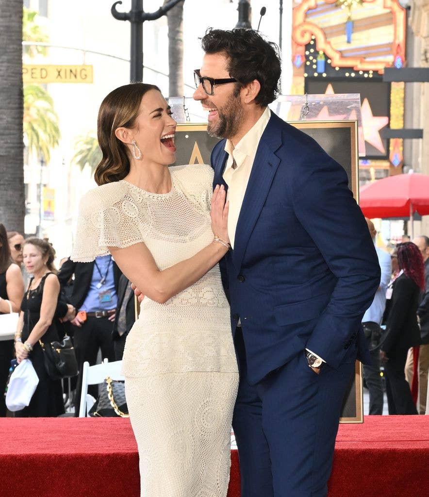 Emily Blunt and John Krasinski on the Hollywood Walk of Fame
