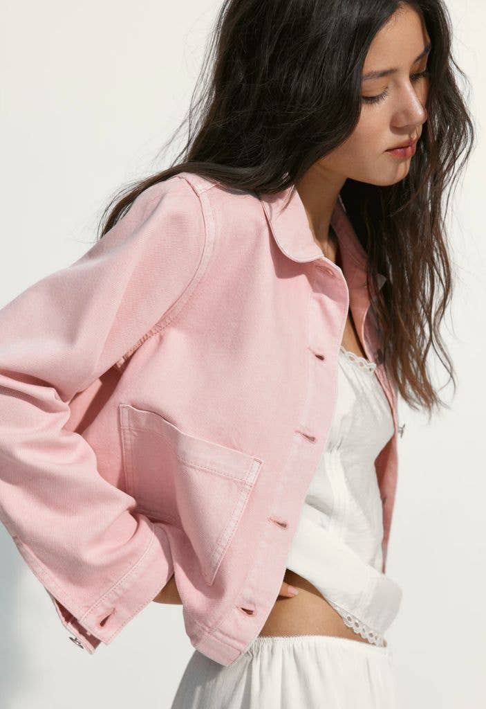 H&M Pink Denim Jacket