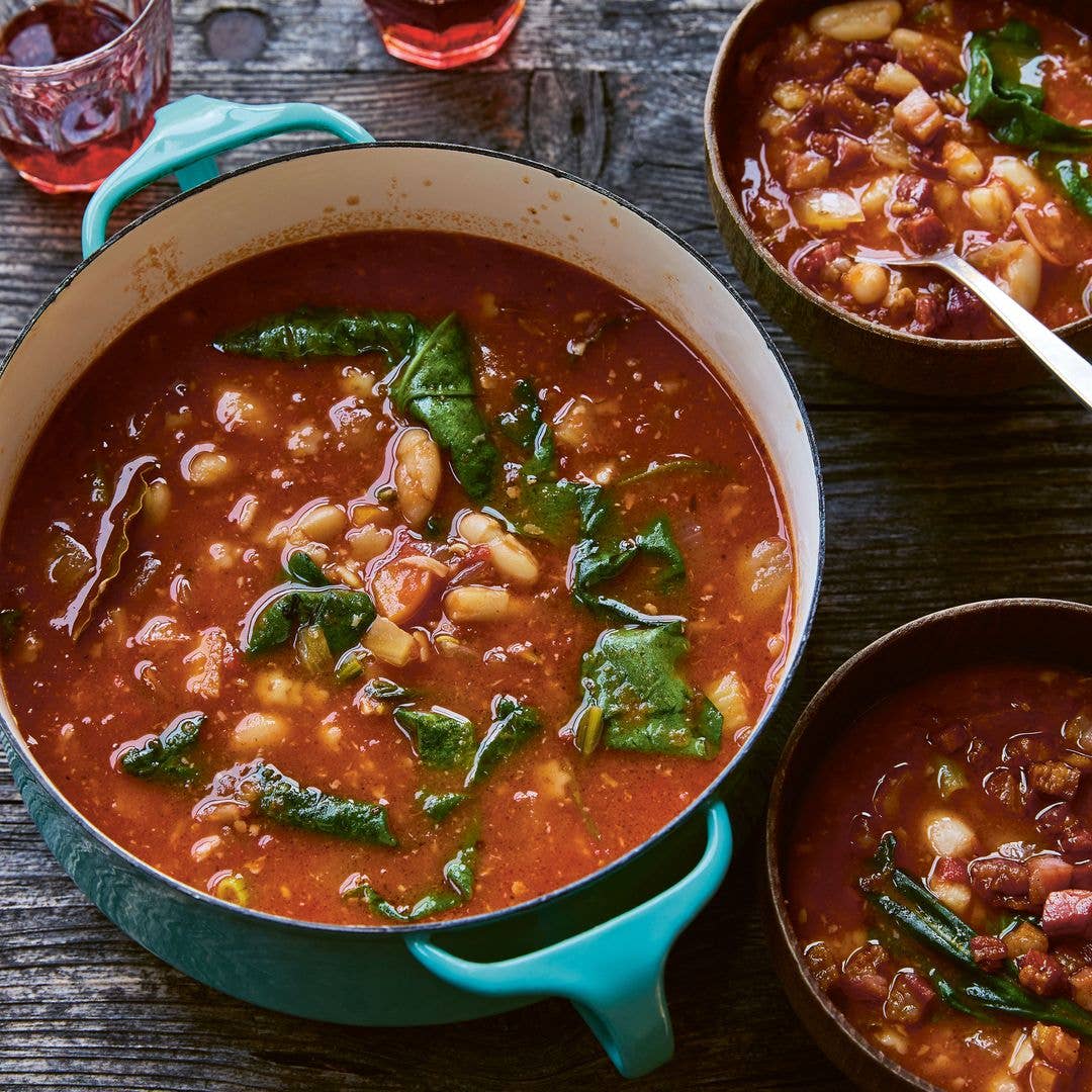 Fire up your miso-strone with crispy pancetta in this super quick and easy recipe