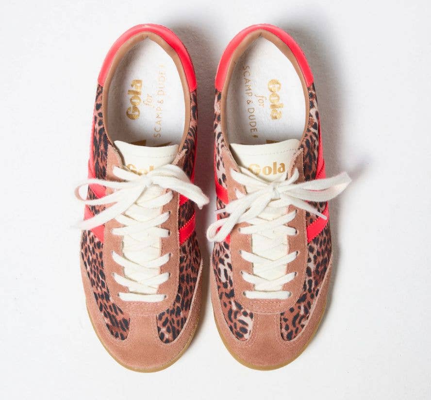 Scamp & Dude x Gola Neutral Cheetah Tornado Trainers