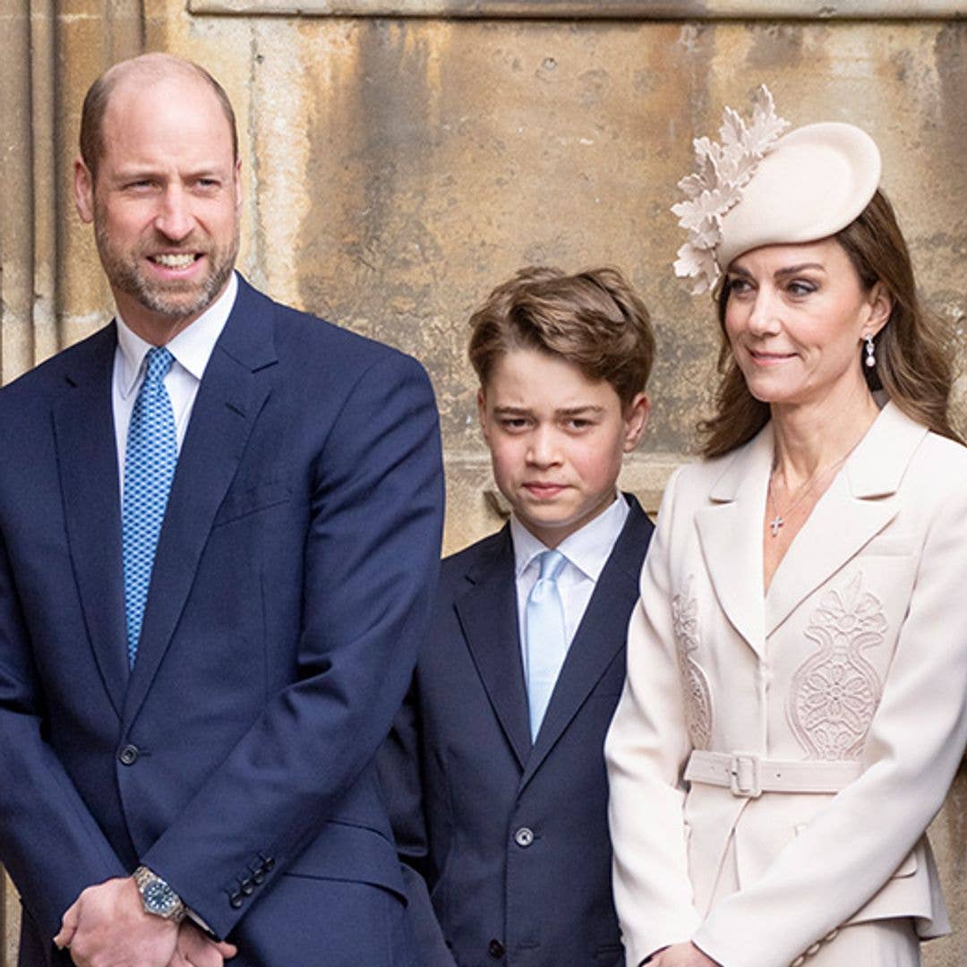 Prince George looks so tall alongside siblings Charlotte and Louis at royal Easter service