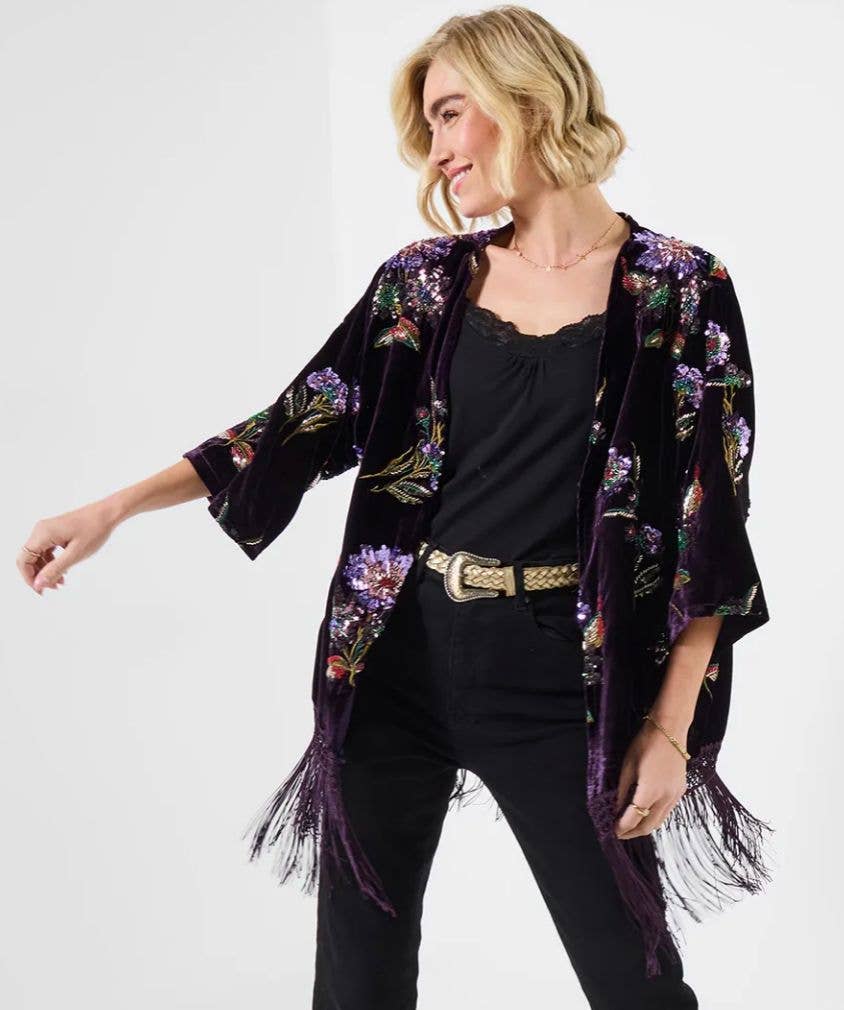 Joe Browns Exotic Blooms Premium Sequin Kimono