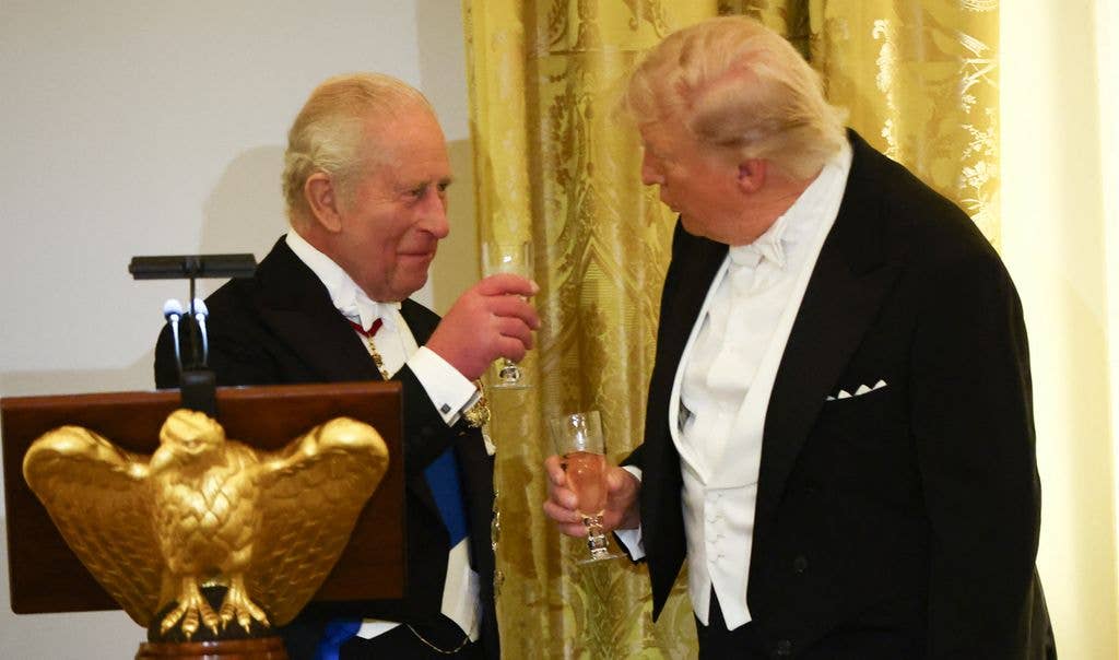 donald trump king charles toast