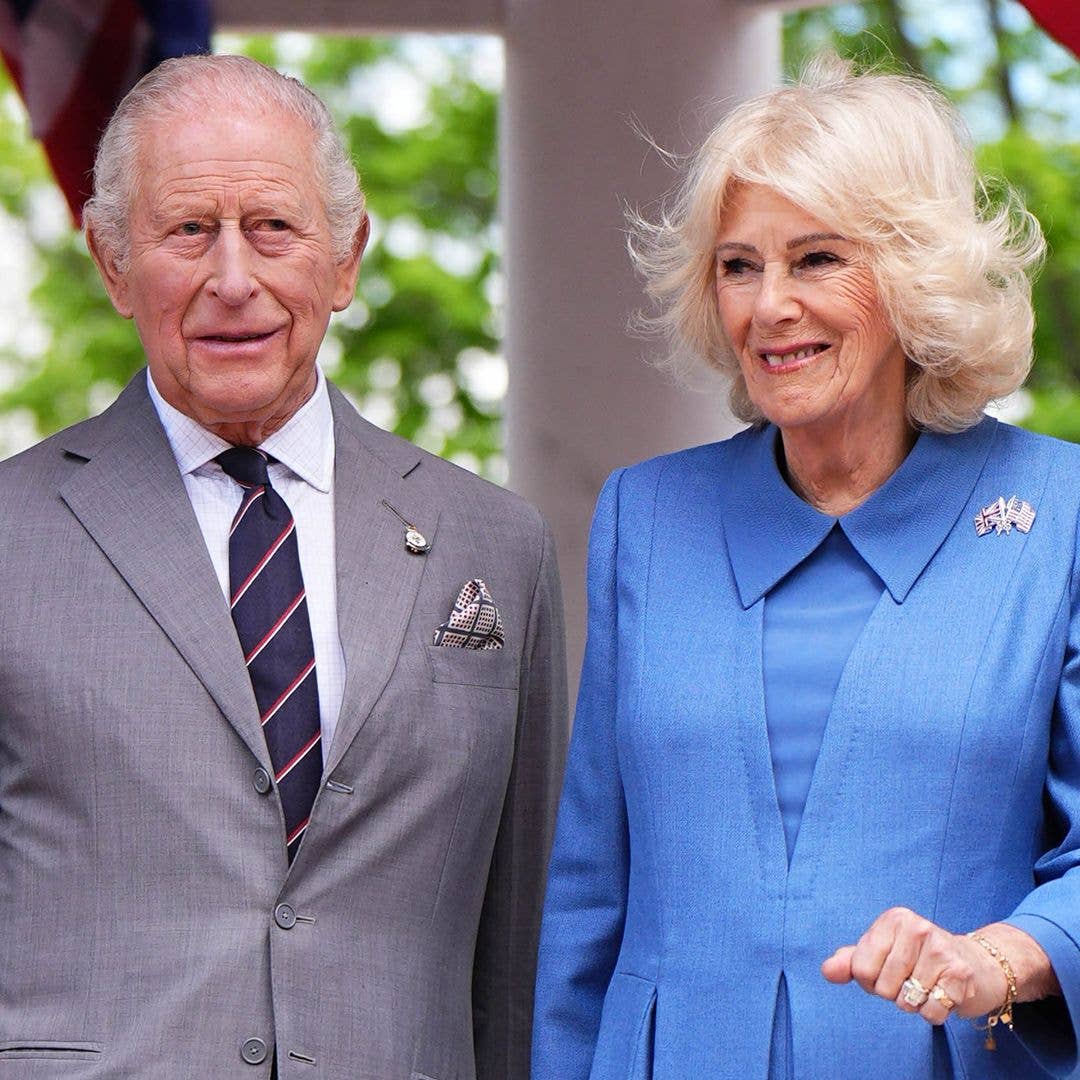 King Charles and Queen Camilla share rare kiss on the lips as they part ways after US State Visit – watch