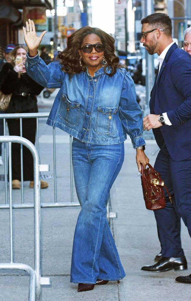 Oprah Winfrey is seen on April 7, 2026 in New York City