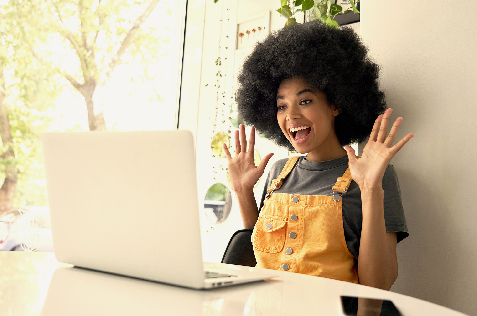 high school student studying online