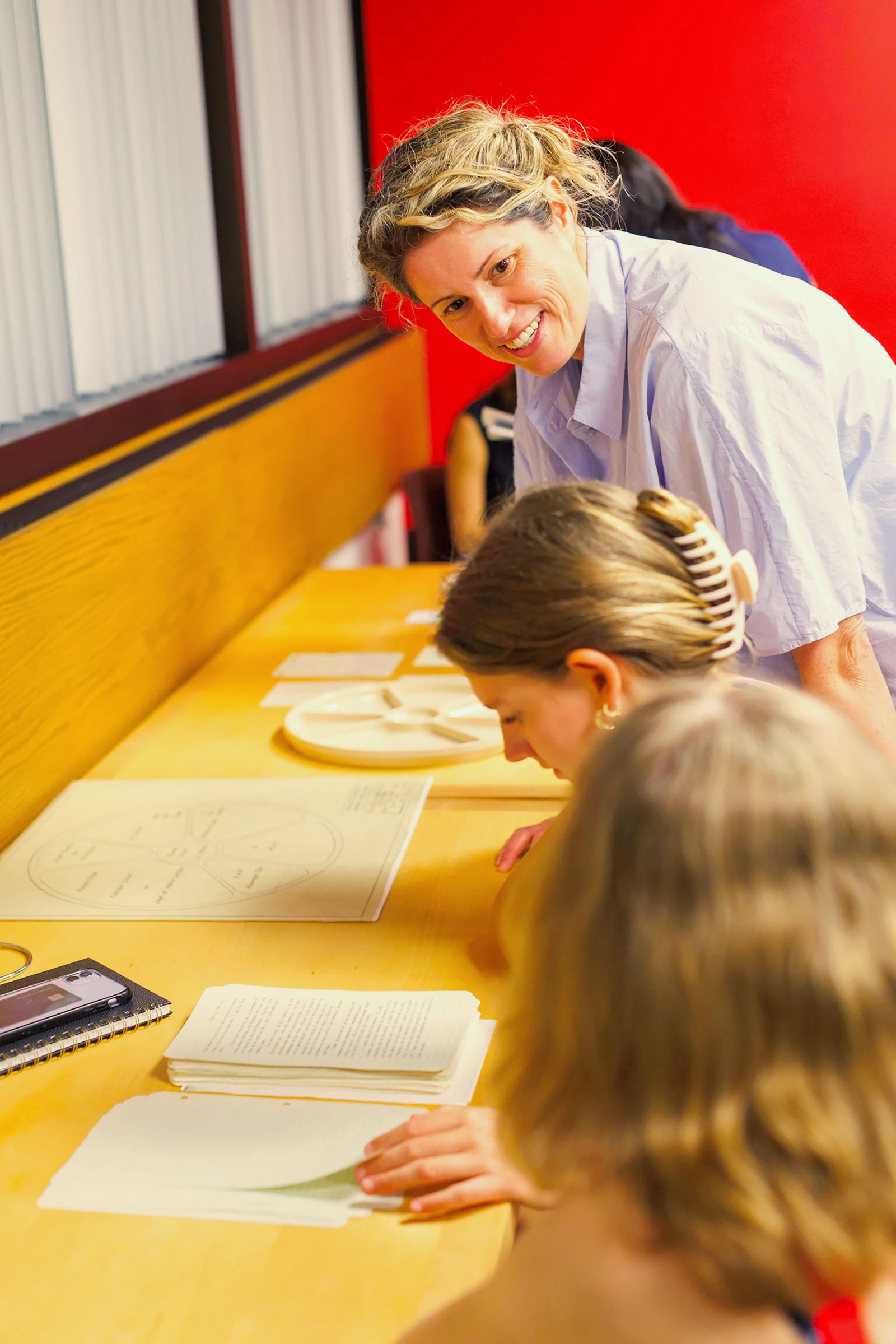 Instructor with students.